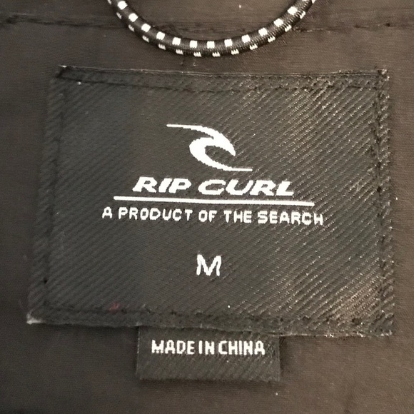 Rip Curl black hooded windbreaker men’s medium - Picture 11 of 13